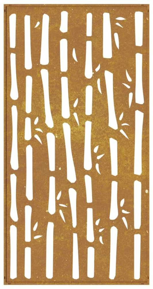 Nuotraukų rėmelis Sodo sienos dekoracija, 105x55cm, corten plienas, bambukas