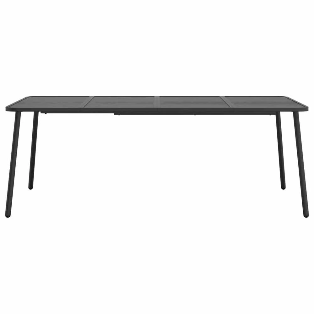 Sodo stalas, antracito spalvos, 200x100x71cm, plienas