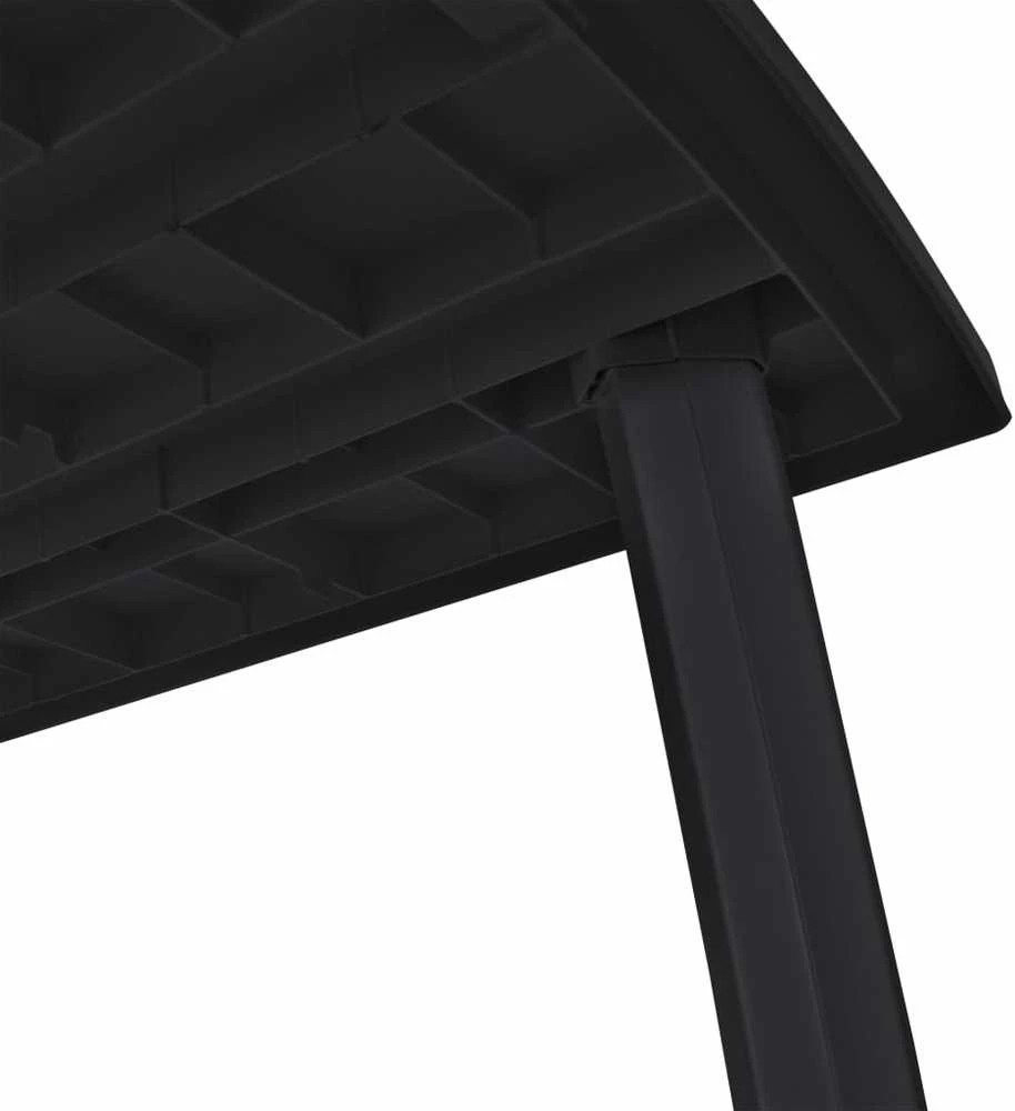 Sodo stalas, antracito spalvos, 216x90x72cm, plastikas