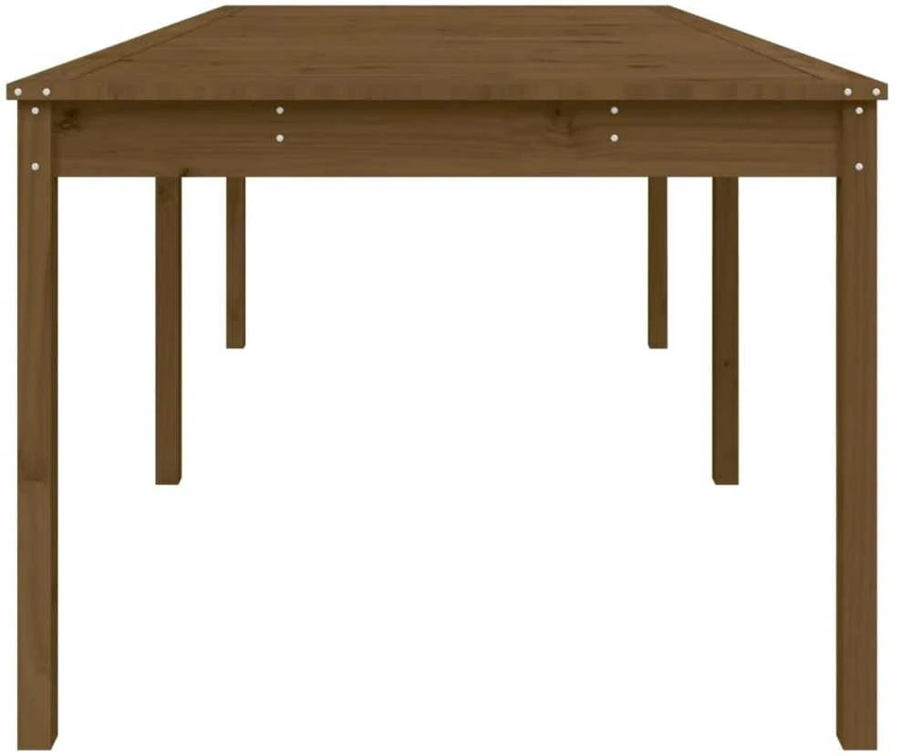 Sodo stalas, medaus rudas, 203,5x100x76cm, pušies masyvas