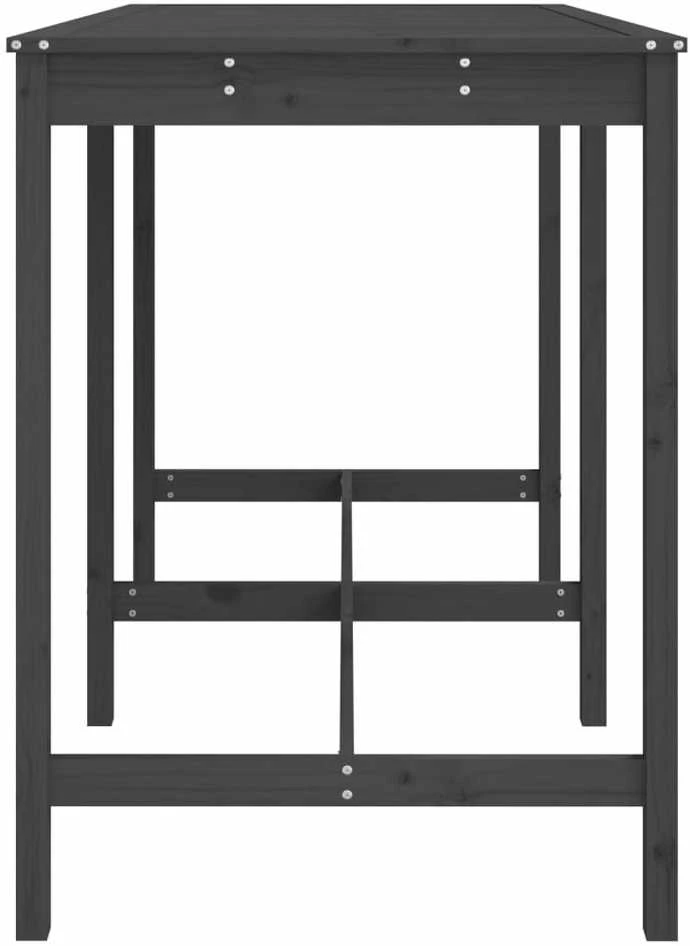 Sodo stalas, pilkas, 159,5x82,5x110cm, pušies medienos masyvas
