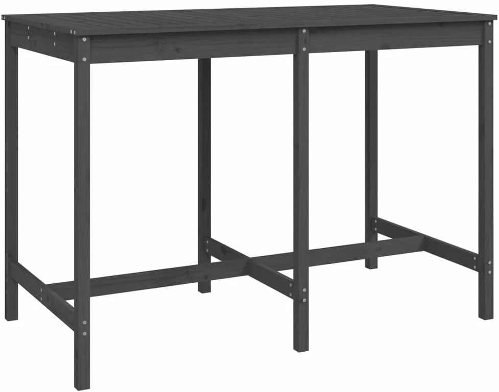 Sodo stalas, pilkas, 159,5x82,5x110cm, pušies medienos masyvas
