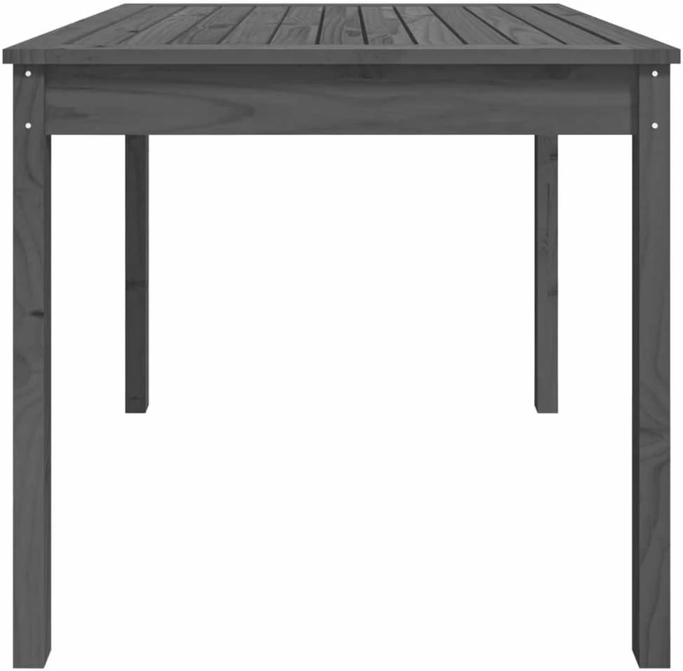 Sodo stalas, pilkas, 82,5x82,5x76cm, pušies medienos masyvas