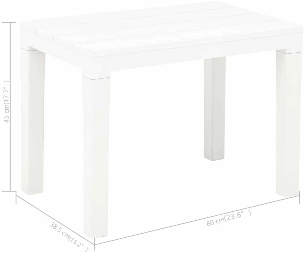 Sodo suoliukai, 2vnt., baltos spalvos, plastikas