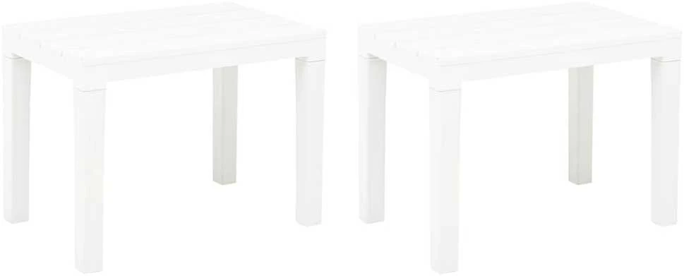 Sodo suoliukai, 2vnt., baltos spalvos, plastikas