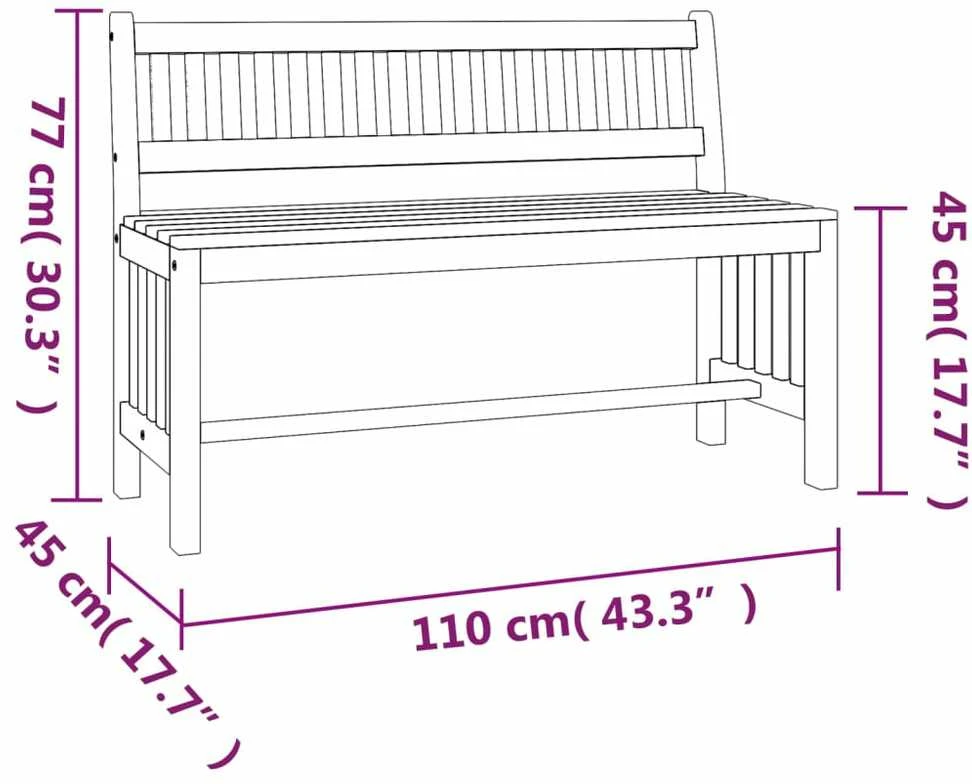 Sodo suoliukas, 110cm, eukalipto medienos masyvas
