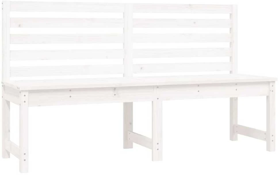Sodo suoliukas, baltas, 157,5cm, pušies medienos masyvas