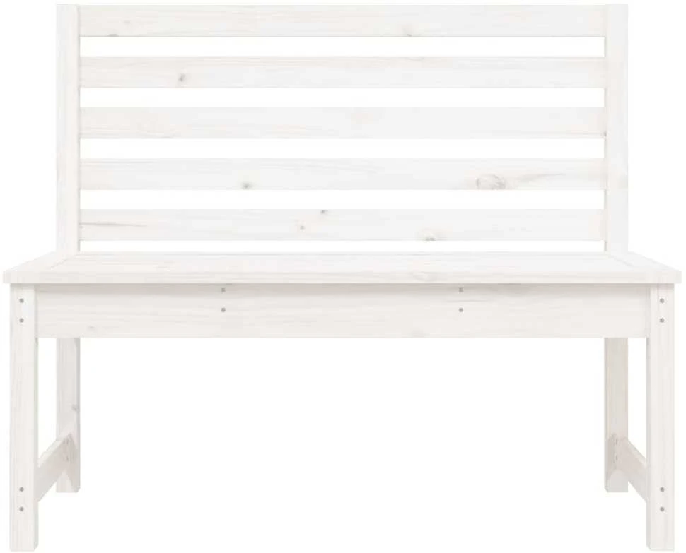 Sodo suoliukas, baltos spalvos, 109cm, pušies medienos masyvas