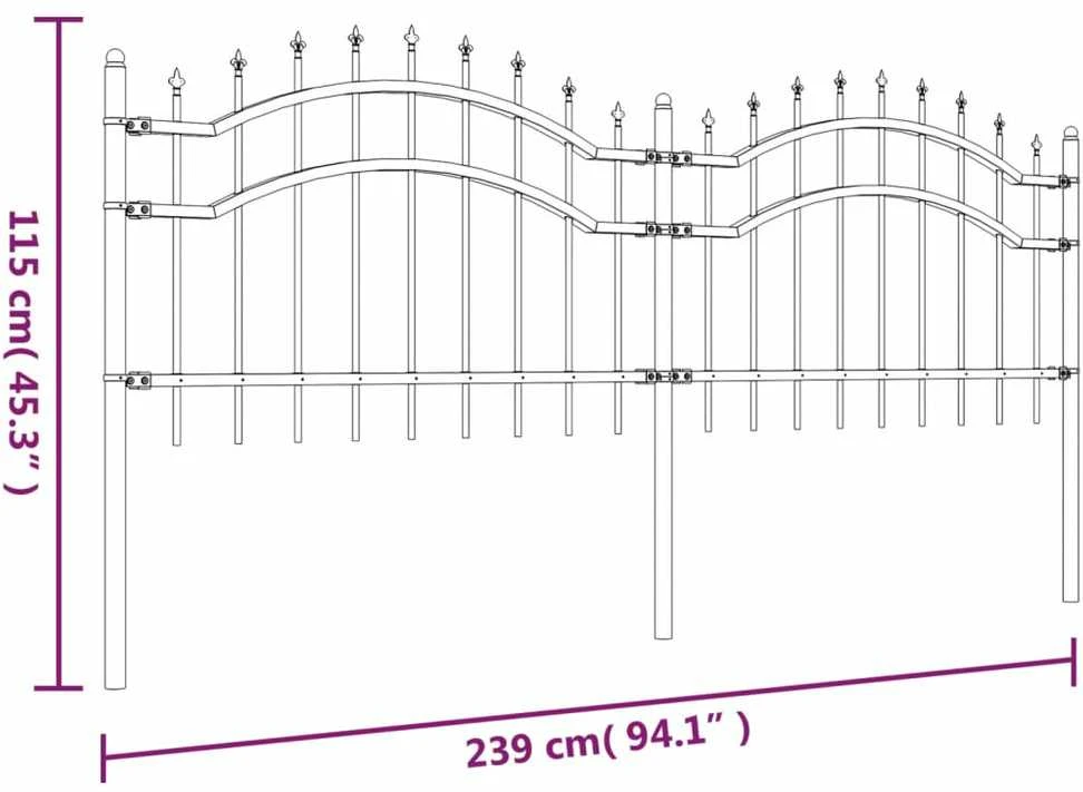 Sodo tvora su smailiomis viršūnėmis, juoda, 115cm, plienas