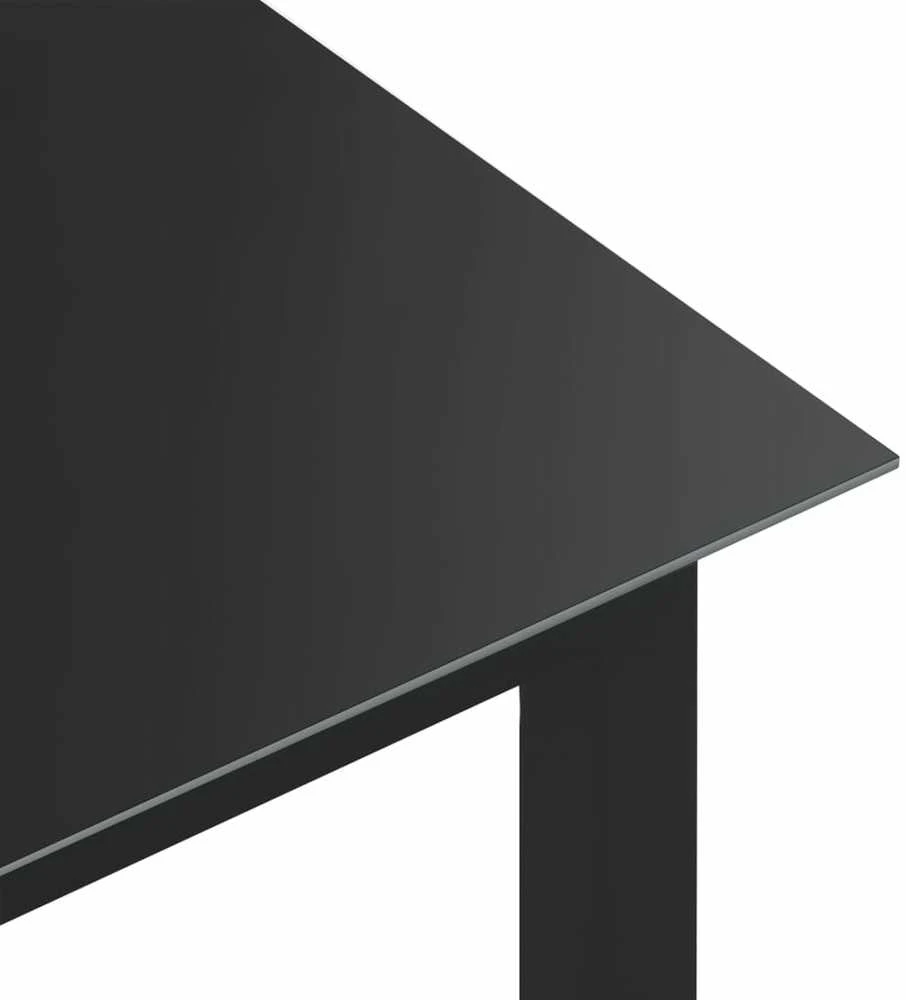 Lauko baldų komplektas Sodo valgomojo baldų komplektas, 9 dalių, antracito, aliuminis