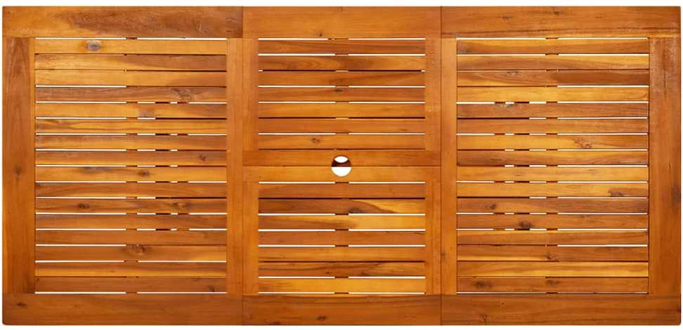 Sodo valgomojo stalas, (120–170)x80x75cm, akacijos masyvas