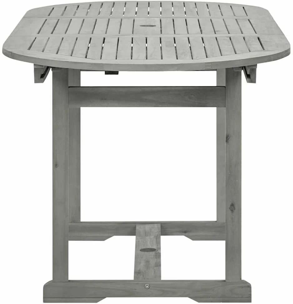 Sodo valgomojo stalas, (120–170)x80x75cm, akacijos masyvas
