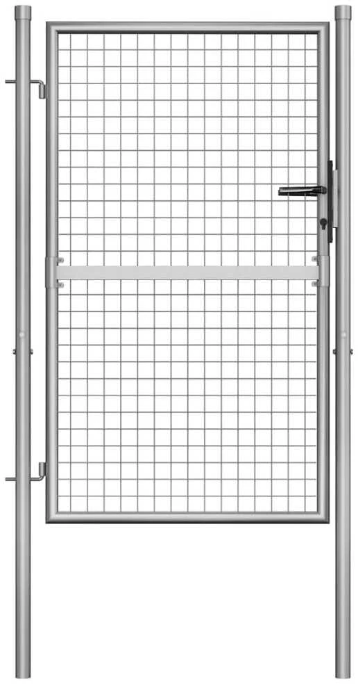 Sodo vartai, sidabrinės sp., 105x175cm, galvanizuotas plienas