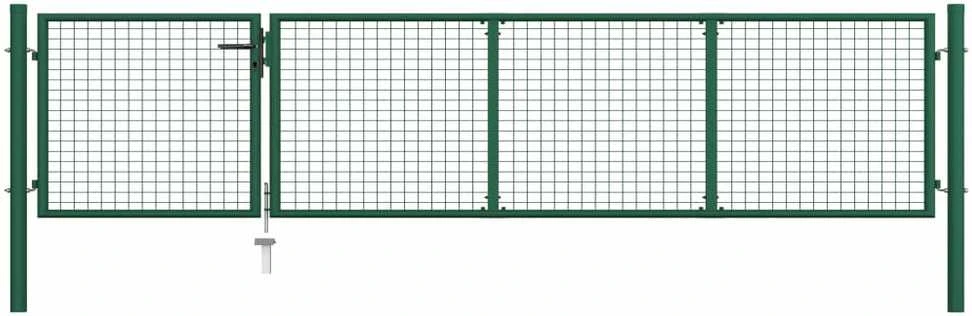 Sodo vartai, žalios sp., 350x75cm, plienas