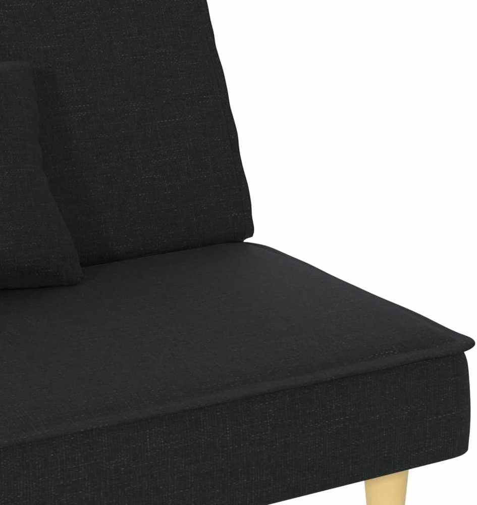 Sofa-lova, juodos spalvos, audinys
