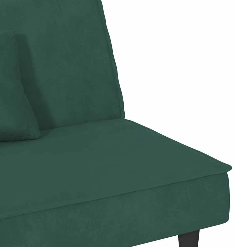 Sofa-lova, tamsiai žalios spalvos, aksomas