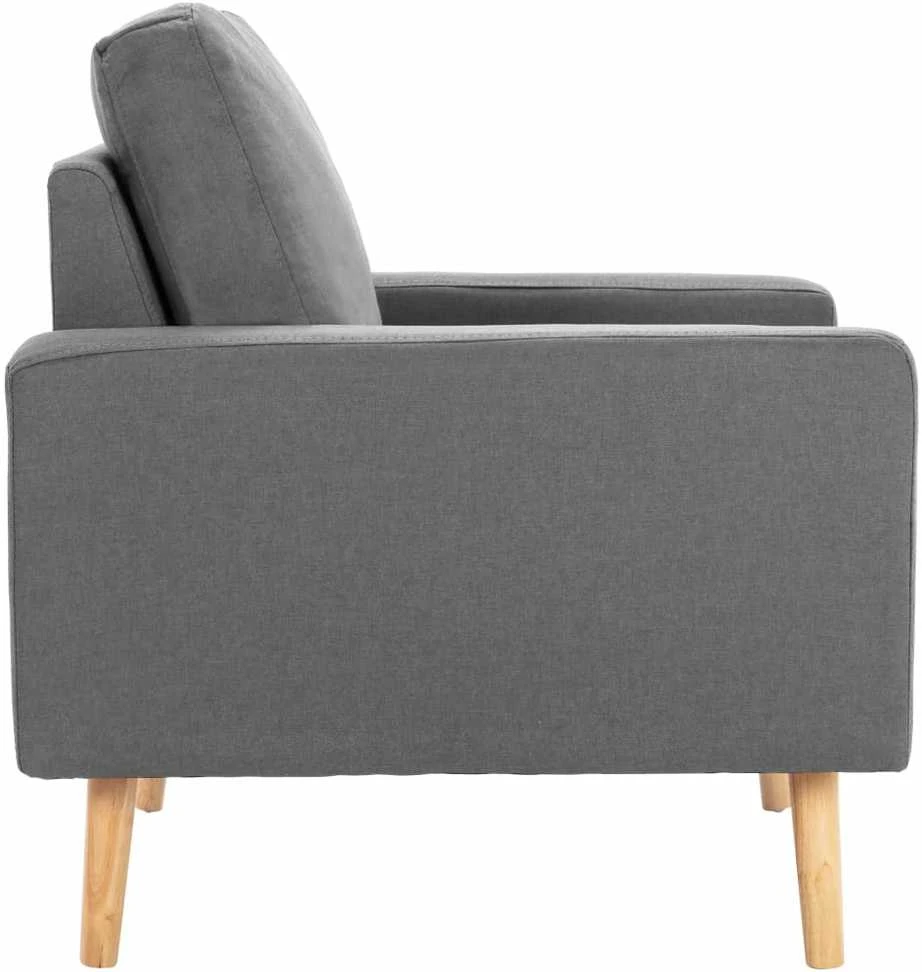Sofa Sofos komplektas, 2 dalių, šviesiai pilkas, audinys