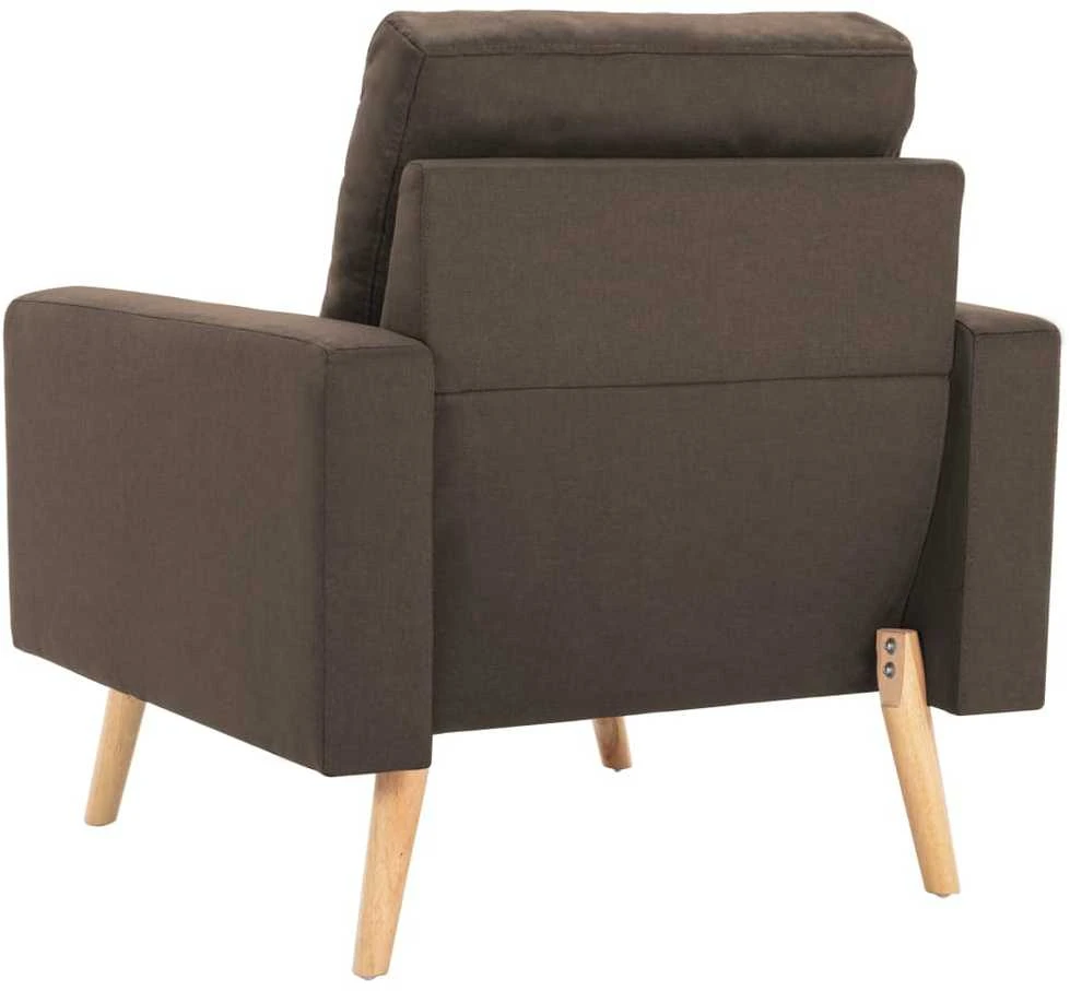 Sofa Sofos komplektas, 3 dalių, rudas, audinys (288695+288705)