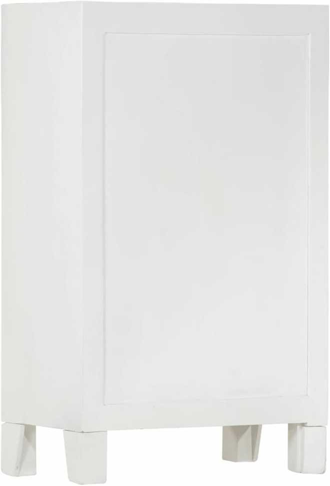 Šoninė spintelė, balta, 55x30x90cm, akacijos medienos masyvas