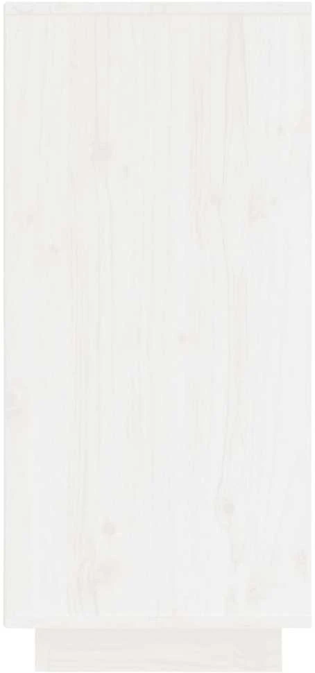 Šoninė spintelė, balta, 60x34x75cm, pušies medienos masyvas