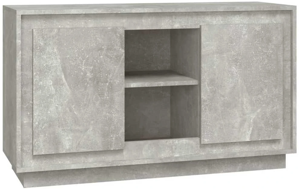 Šoninė spintelė, betono pilka, 102x35x60cm, apdirbta mediena