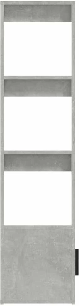 Šoninė spintelė, betono pilka, 80x30x119,5cm, apdirbta mediena
