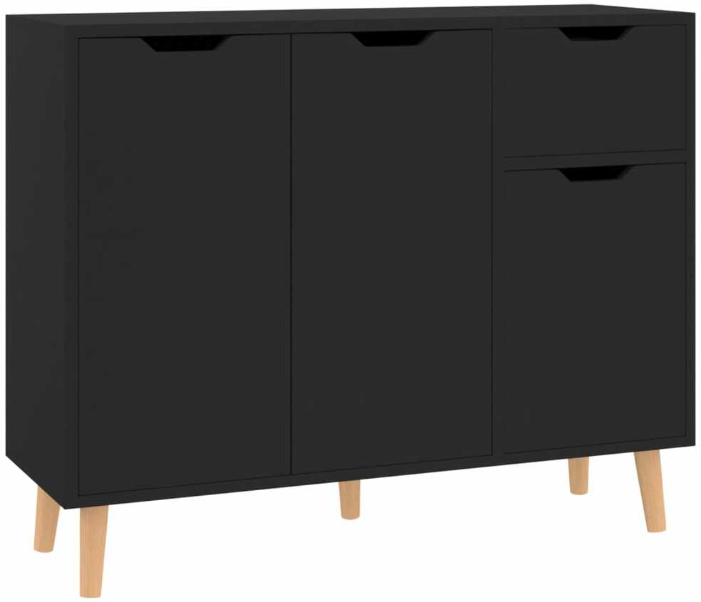 Šoninė spintelė, juodos spalvos, 90x30x72cm, apdirbta mediena