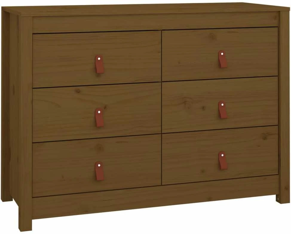 Šoninė spintelė, medaus ruda, 100x40x72cm, pušies masyvas