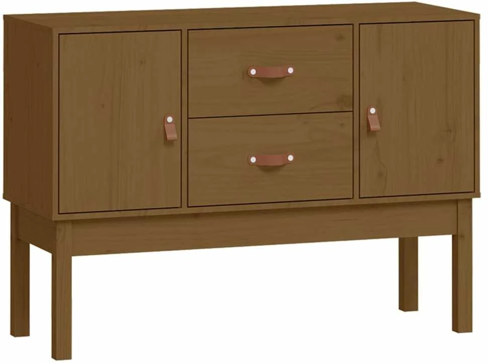 Šoninė spintelė, medaus ruda, 110x40x78cm, pušies masyvas