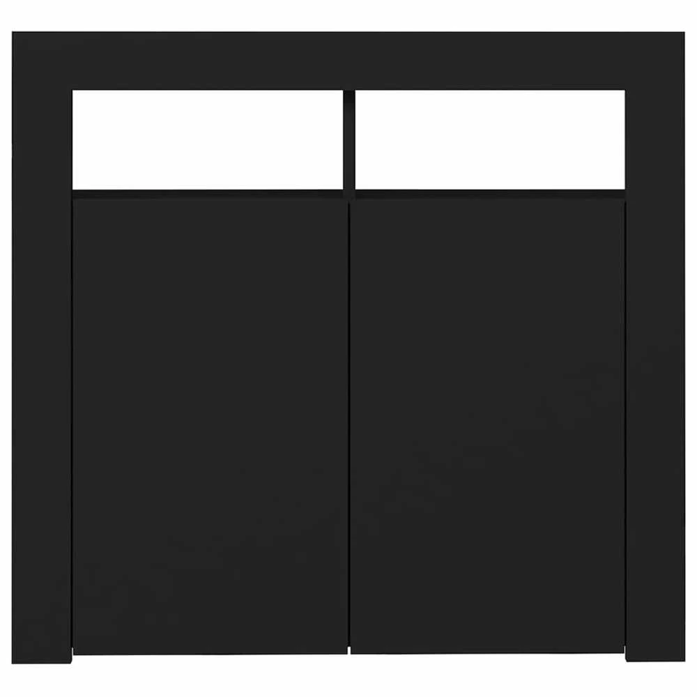 Šoninė spintelė su LED apšvietimu, juodos spalvos, 80x35x75cm