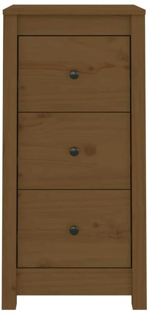 Šoninės spintelės, 2vnt., medaus rudos, 40x35x80cm, pušis