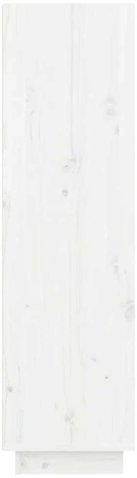 Spintelė batams, balta, 60x34x105cm, pušies medienos masyvas