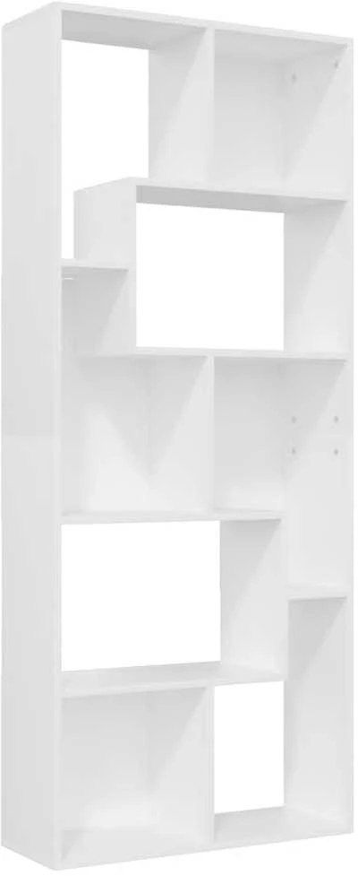 Spintelė knygoms, baltos spalvos, 67x24x161cm, apdirbta mediena