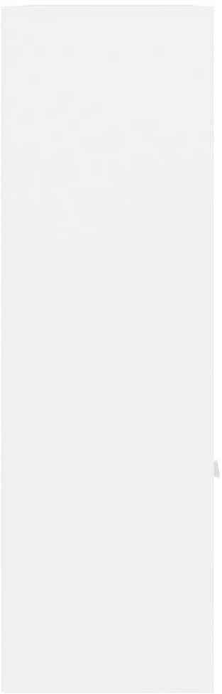 Spintelė knygoms, baltos spalvos, 98x30x98cm, apdirbta mediena