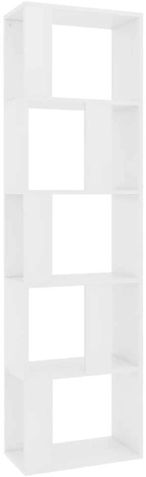 Spintelė knygoms/kambario pertvara, balta, 45x24x159cm, mediena