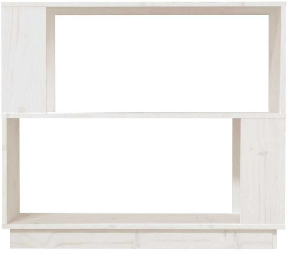 Spintelė knygoms/kambario pertvara, balta, 80x25x70cm, pušis