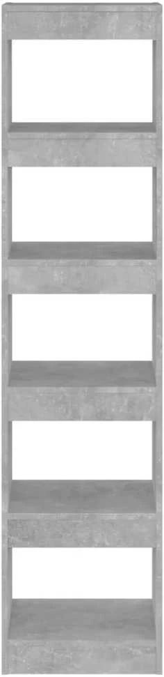 Spintelė knygoms/kambario pertvara, betono pilka, 40x30x166cm