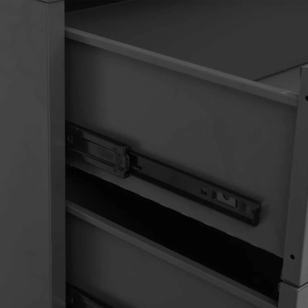 Spintelė su stalčiais, antracito, 78x40x93cm, metalas