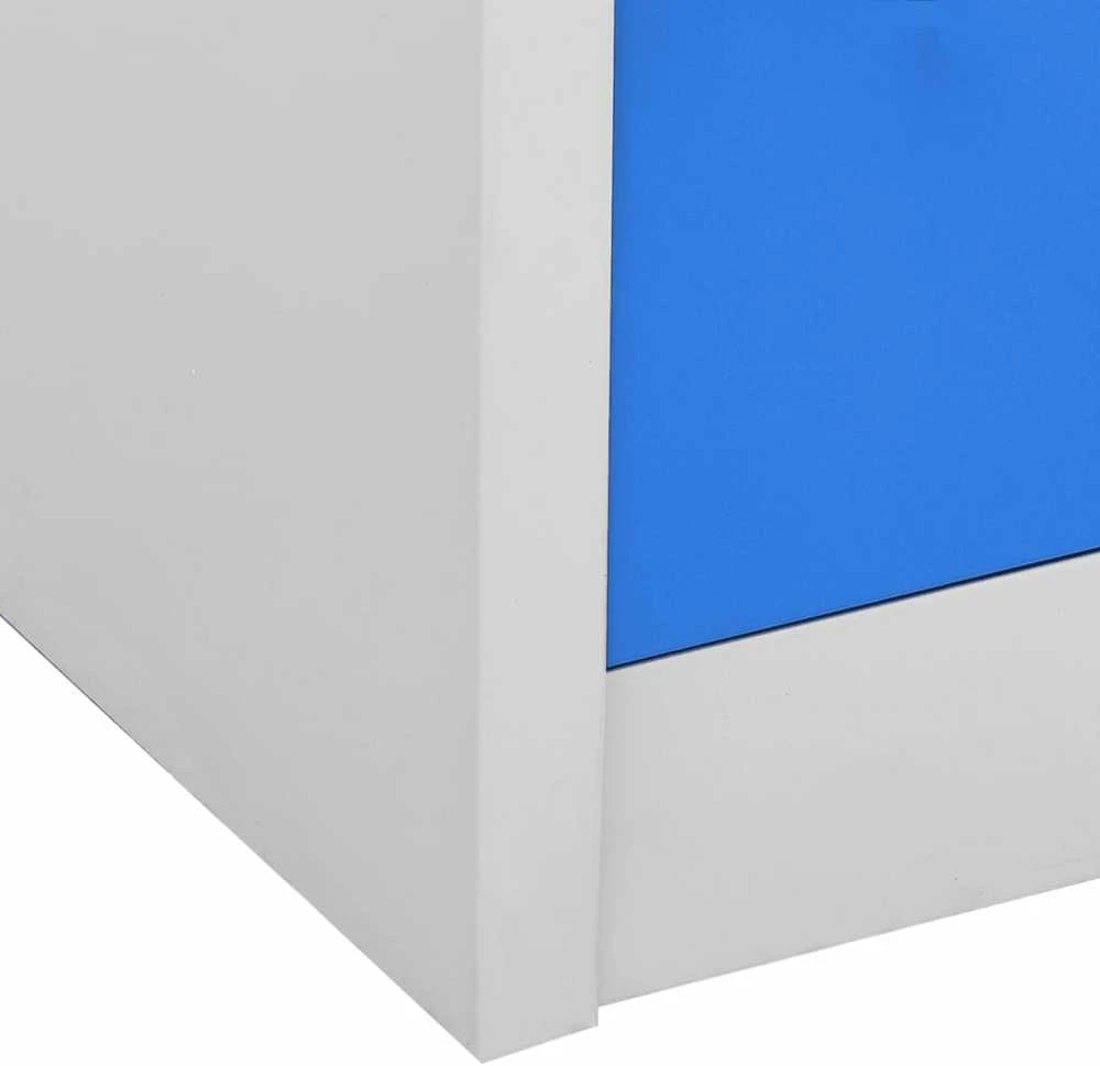Spintelės, 5vnt., pilkos/mėlynos, 90x45x92,5cm, plienas