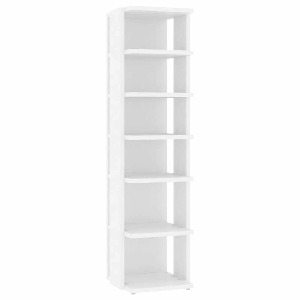 Spintelės batams, 2vnt., baltos, 27,5x27x102cm apdirbta mediena