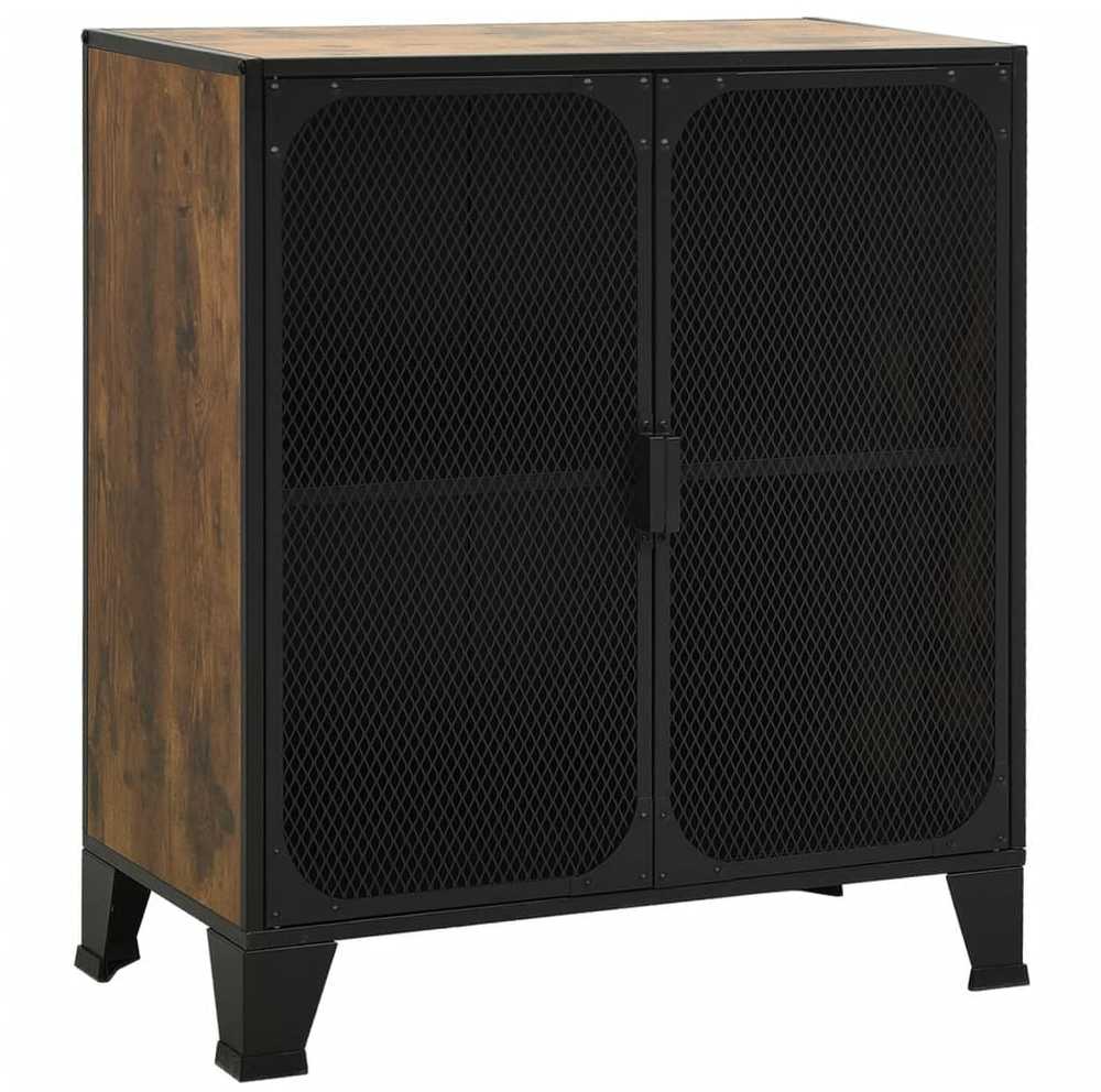 Spintelės daiktams, 2vnt., rudos, 72x36x82cm, metalas ir MDF