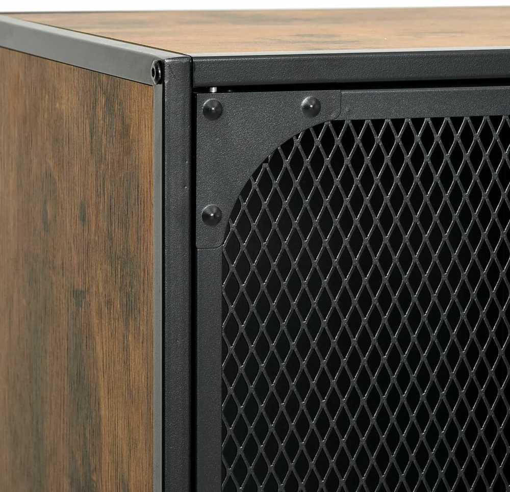 Spintelės daiktams, 2vnt., rudos, 72x36x82cm, metalas ir MDF