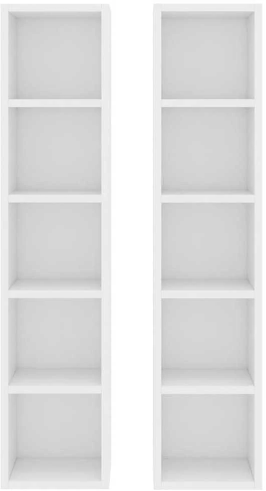 Spintelės kompaktiniam diskam, 2vnt., baltos, 21x16x93,5cm, MDP