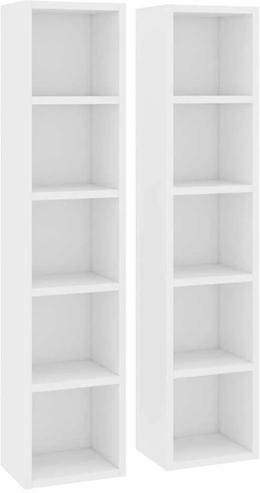 Spintelės kompaktiniam diskam, 2vnt., baltos, 21x16x93,5cm, MDP