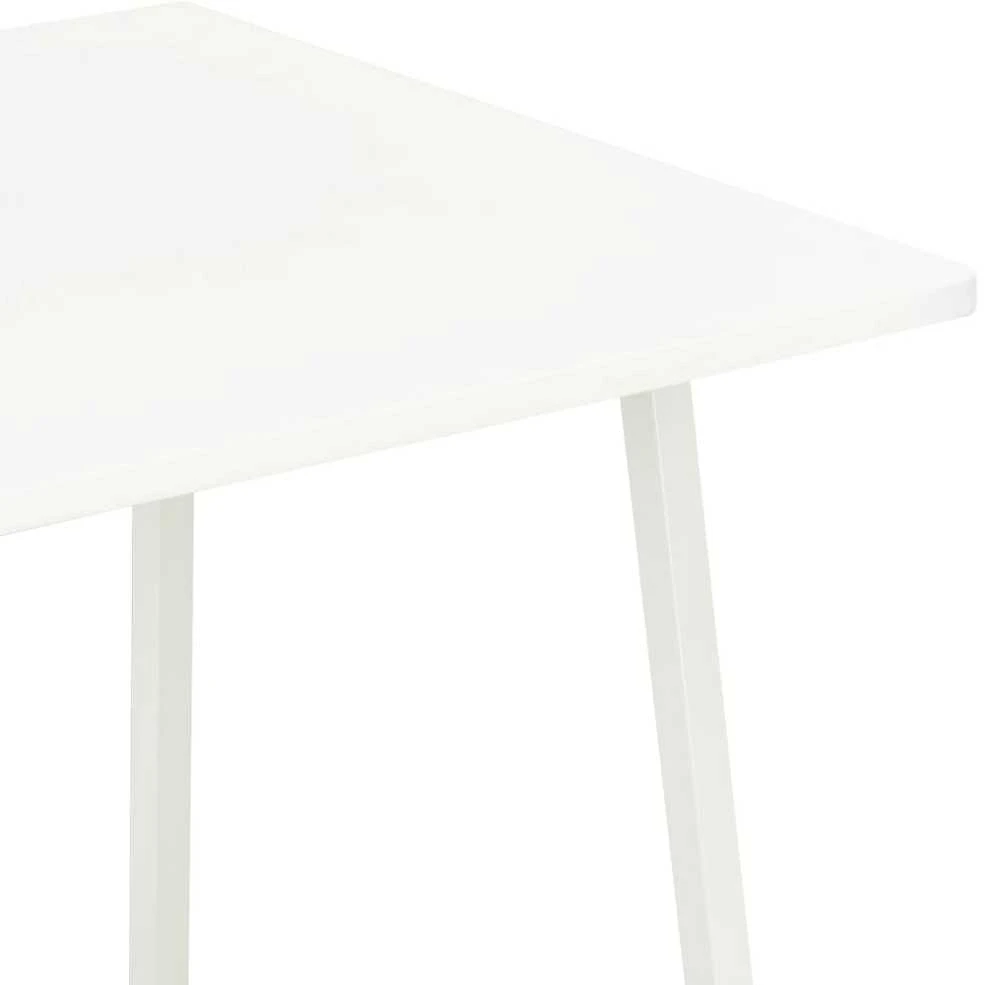 Stalas su lentyna, baltos spalvos, 102x50x117cm