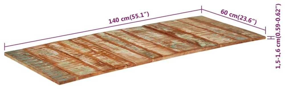 Stalviršis, 60x140cm, medienos masyvas, 15-16mm, stačiakampis