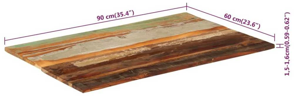 Stalviršis, 60x90cm, medienos masyvas, 15-16mm, stačiakampis