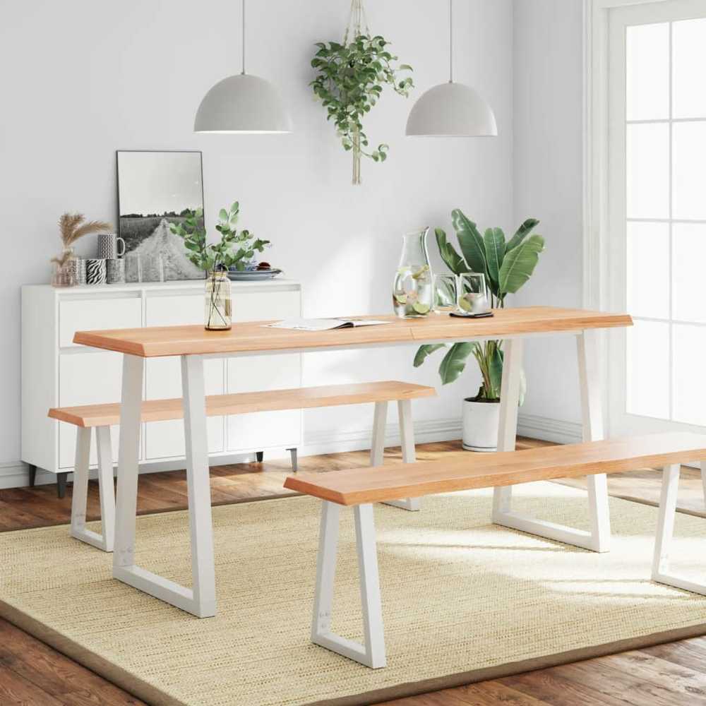 Stalviršis, šviesiai rudas, 180x60x(2-4) cm, medienos masyvas