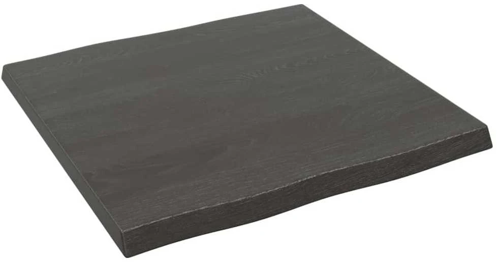 Stalviršis, tamsiai pilkas, 60x60x4cm, ąžuolo masyvas