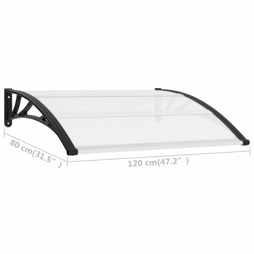 Stogelis durims, juodos ir permatomos spalvos, 120x75cm, PC